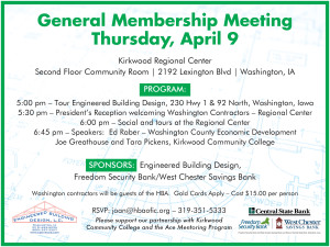 HBA General Meeting 4.9.15