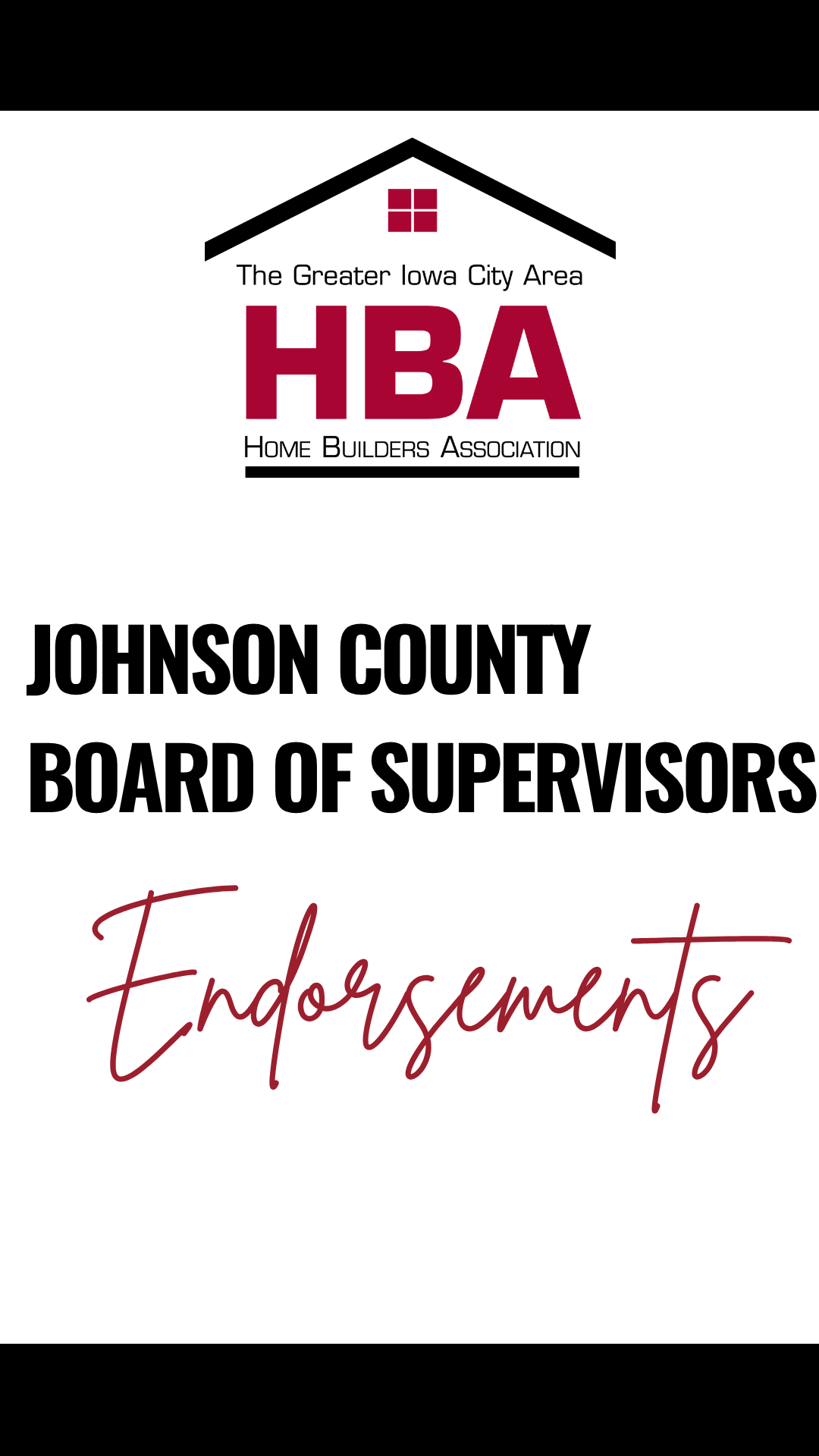 2026 Johnson County Board of Supervisors Primary Endorsements
